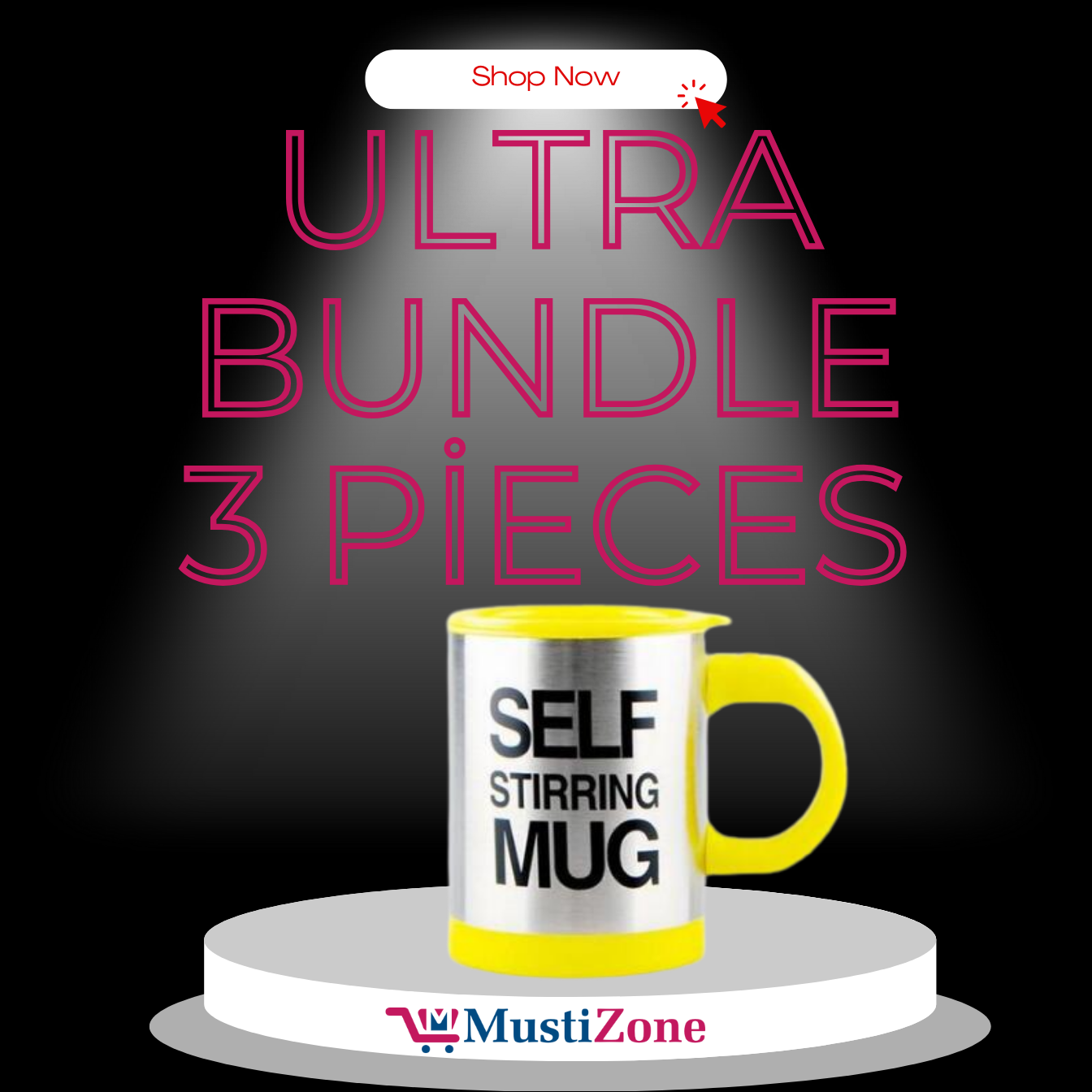 Self Stirring Coffee Mug with Magnetic Stirrer – Stainless Steel, Effortless Mixing