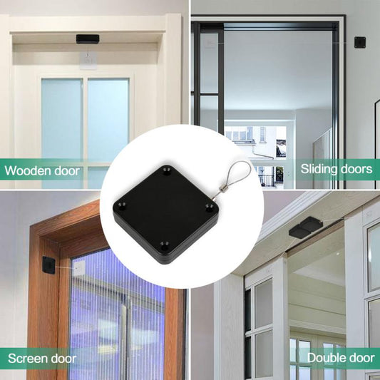 Automatic Door Closer with Strong Tension – No-Drill, Silent & Easy Installation