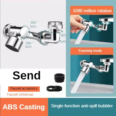 Rotating Dual-Mode Faucet Head – Splash-Proof & Easy Install