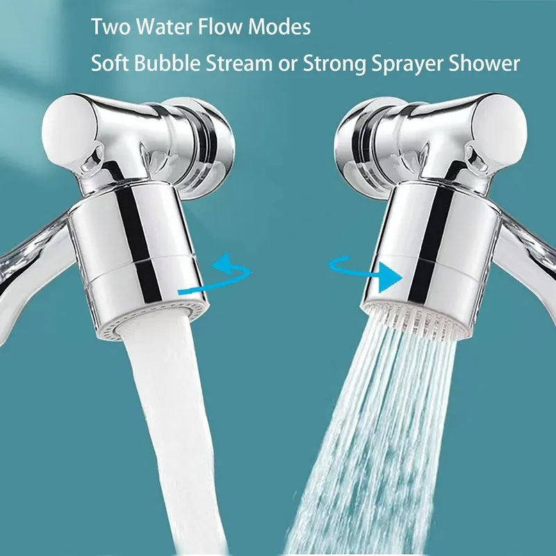 Rotating Dual-Mode Faucet Head – Splash-Proof & Easy Install