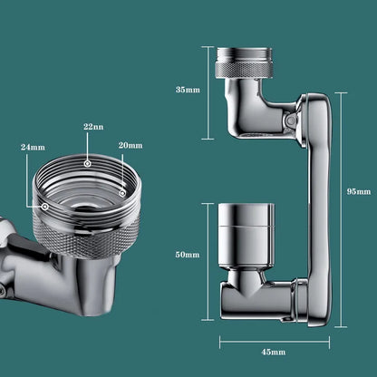 Rotating Dual-Mode Faucet Head – Splash-Proof & Easy Install
