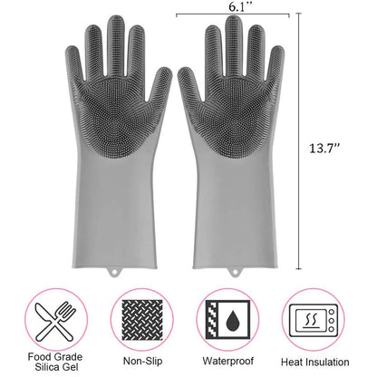 Multi-Purpose Silicone Cleaning Gloves | Dish & Pet Care