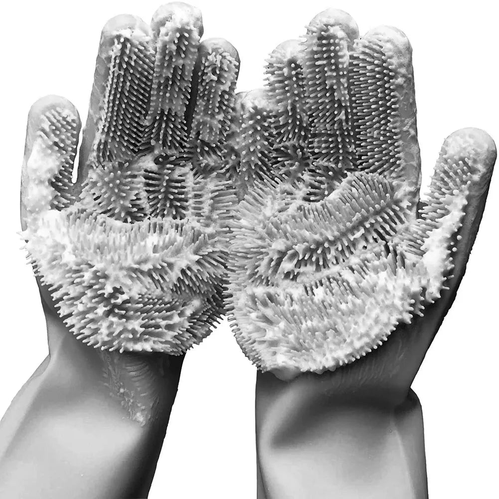 Multi-Purpose Silicone Cleaning Gloves | Dish & Pet Care