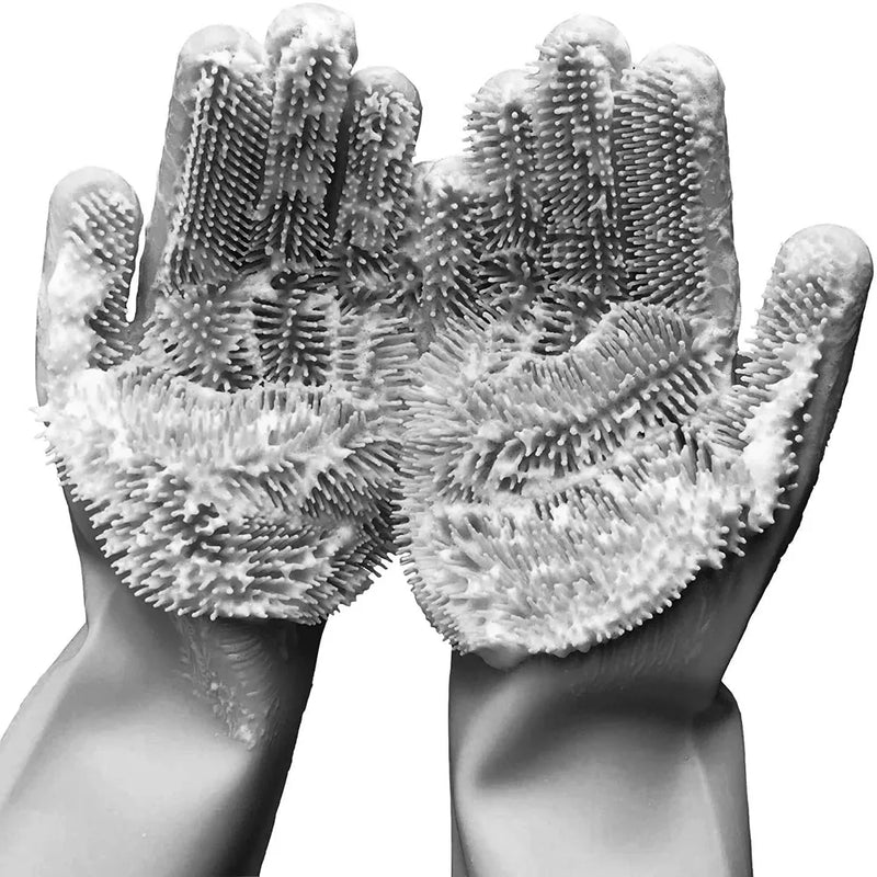 Multi-Purpose Silicone Cleaning Gloves | Dish & Pet Care
