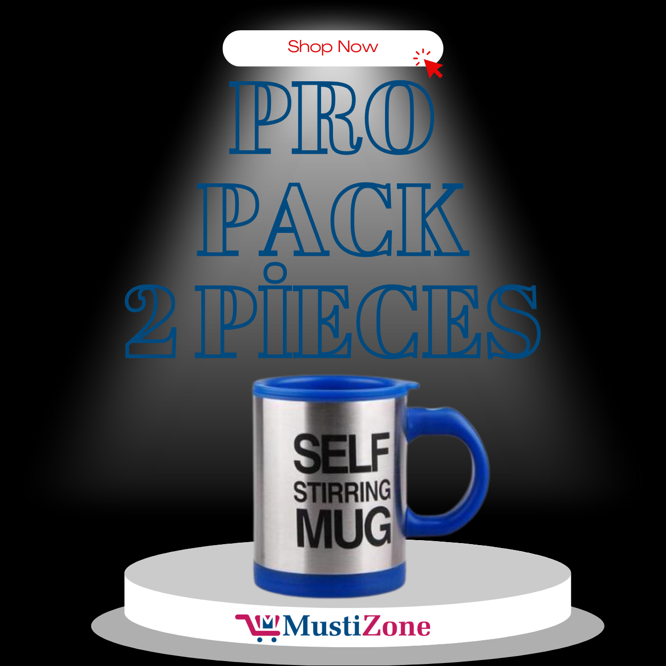 Self Stirring Coffee Mug with Magnetic Stirrer – Stainless Steel, Effortless Mixing