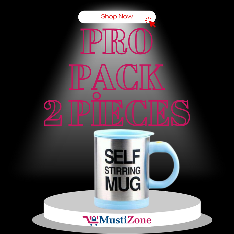 Self Stirring Coffee Mug with Magnetic Stirrer – Stainless Steel, Effortless Mixing