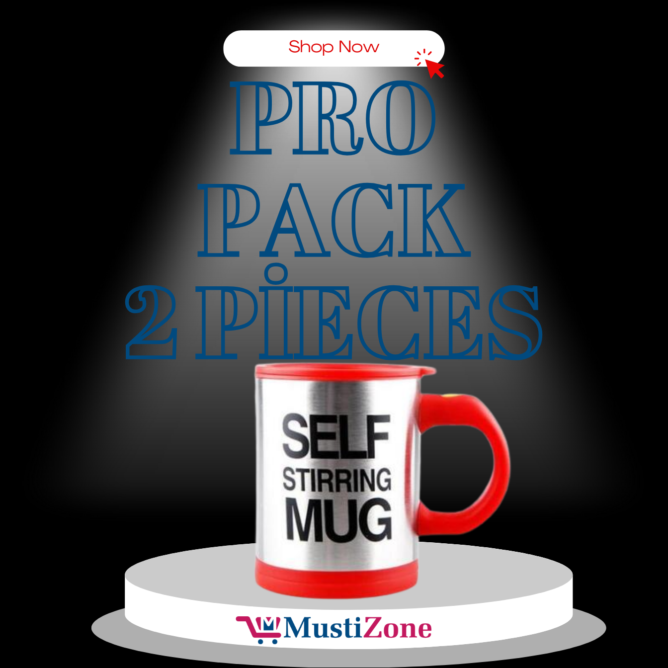 Self Stirring Coffee Mug with Magnetic Stirrer – Stainless Steel, Effortless Mixing