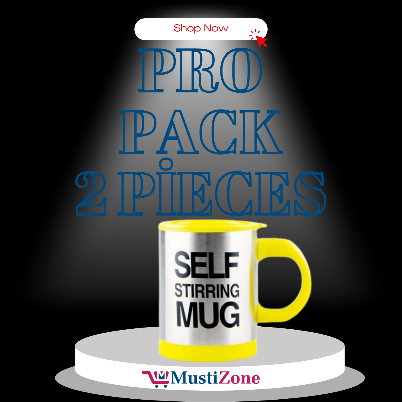 Self Stirring Coffee Mug with Magnetic Stirrer – Stainless Steel, Effortless Mixing