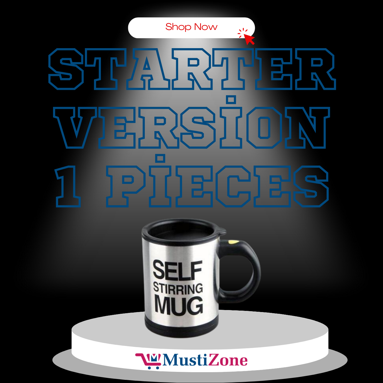 Self Stirring Coffee Mug with Magnetic Stirrer – Stainless Steel, Effortless Mixing