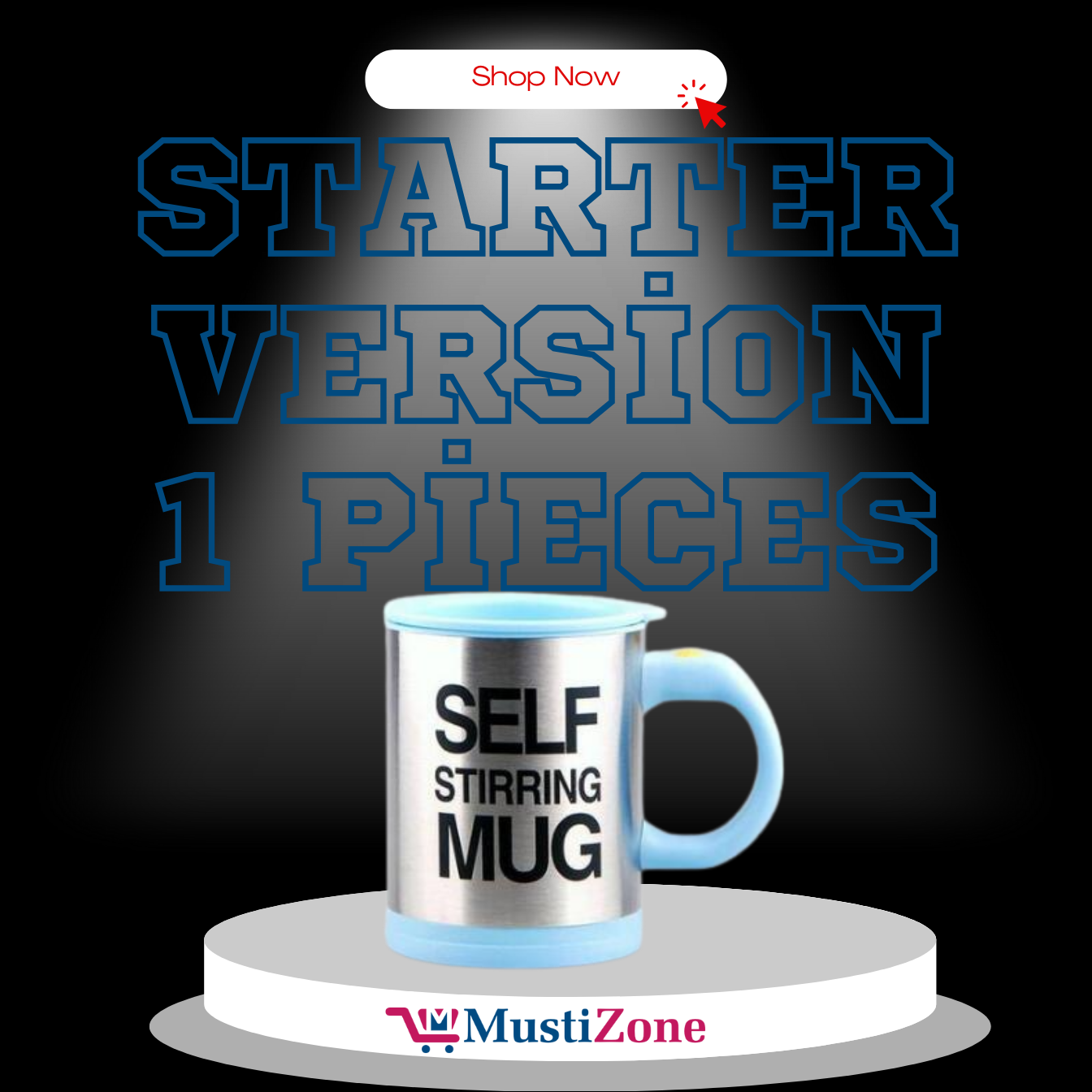 Self Stirring Coffee Mug with Magnetic Stirrer – Stainless Steel, Effortless Mixing