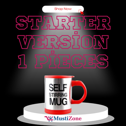 Self Stirring Coffee Mug with Magnetic Stirrer – Stainless Steel, Effortless Mixing