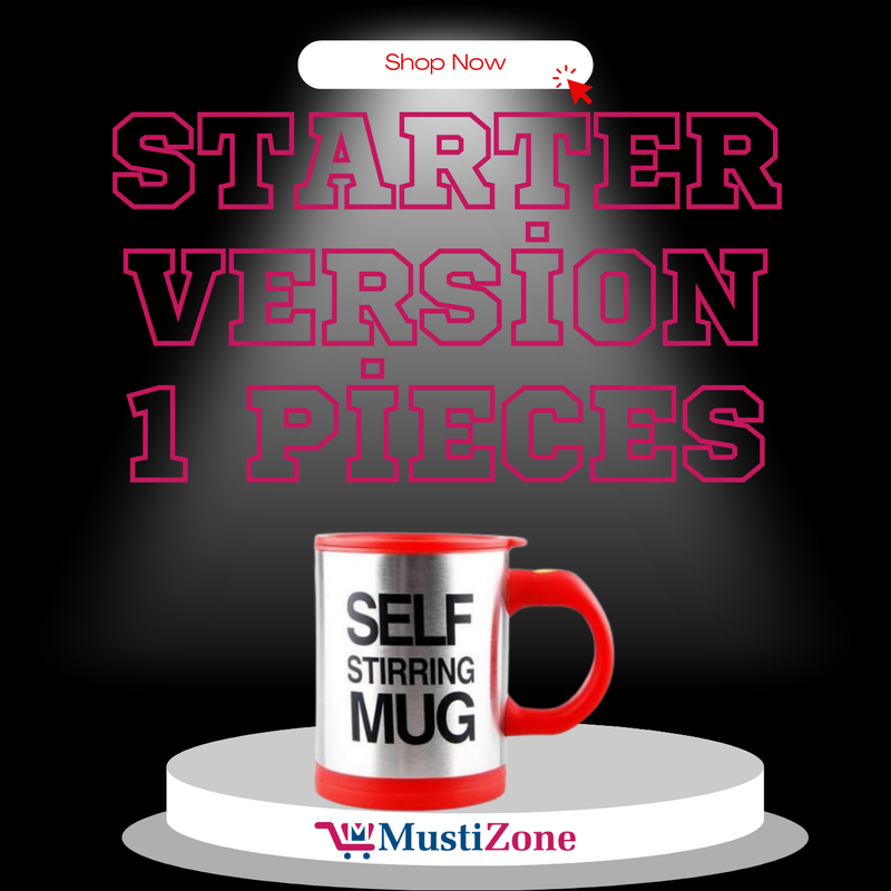 Self Stirring Coffee Mug with Magnetic Stirrer – Stainless Steel, Effortless Mixing