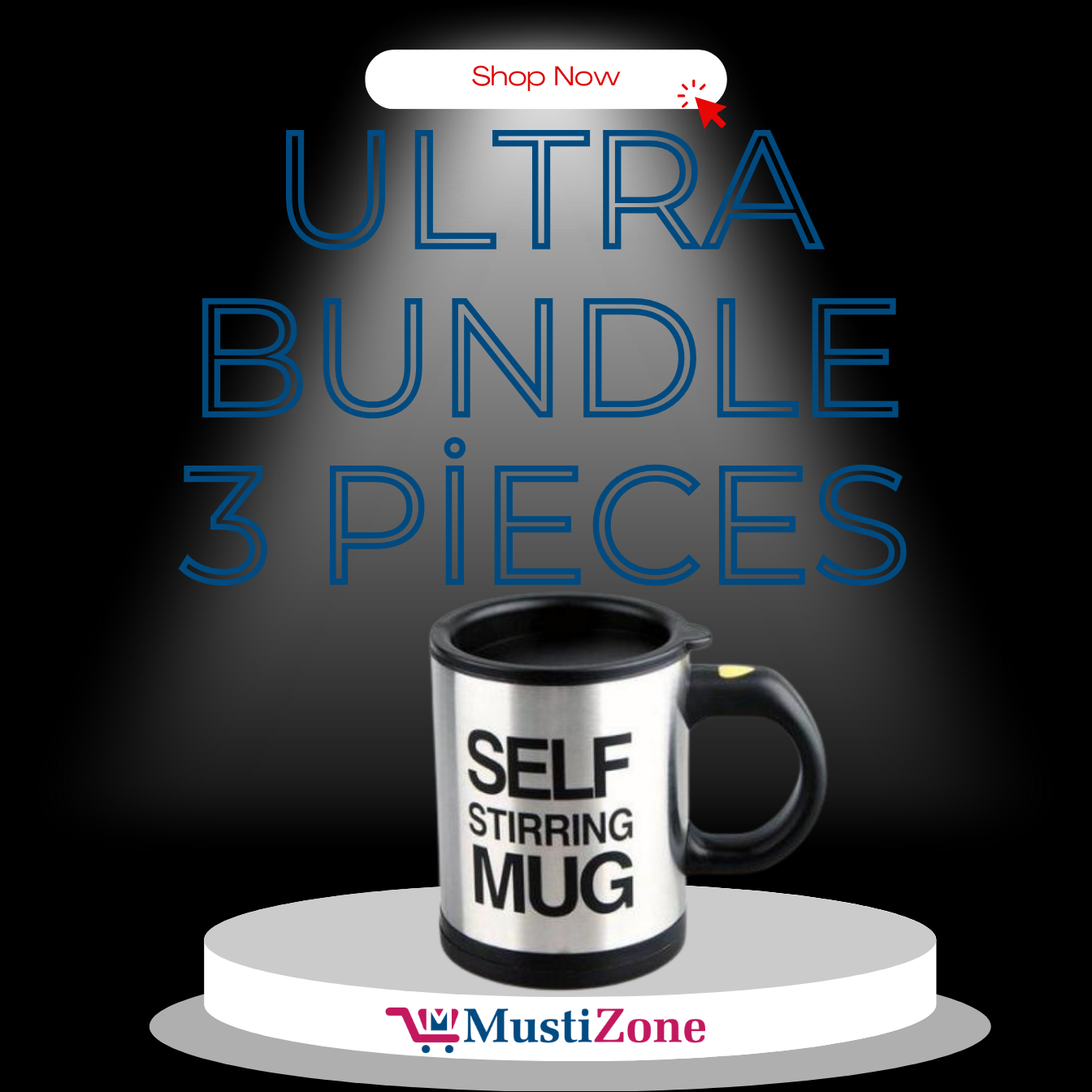 Self Stirring Coffee Mug with Magnetic Stirrer – Stainless Steel, Effortless Mixing