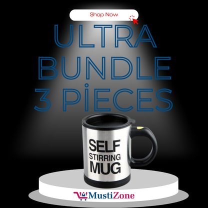 Self Stirring Coffee Mug with Magnetic Stirrer – Stainless Steel, Effortless Mixing