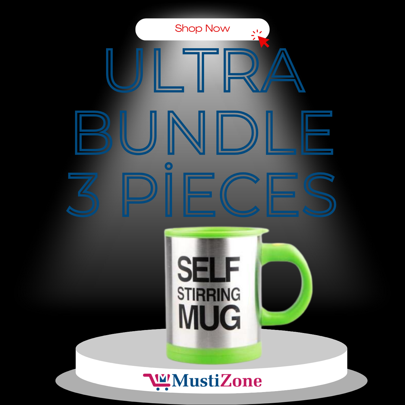 Self Stirring Coffee Mug with Magnetic Stirrer – Stainless Steel, Effortless Mixing