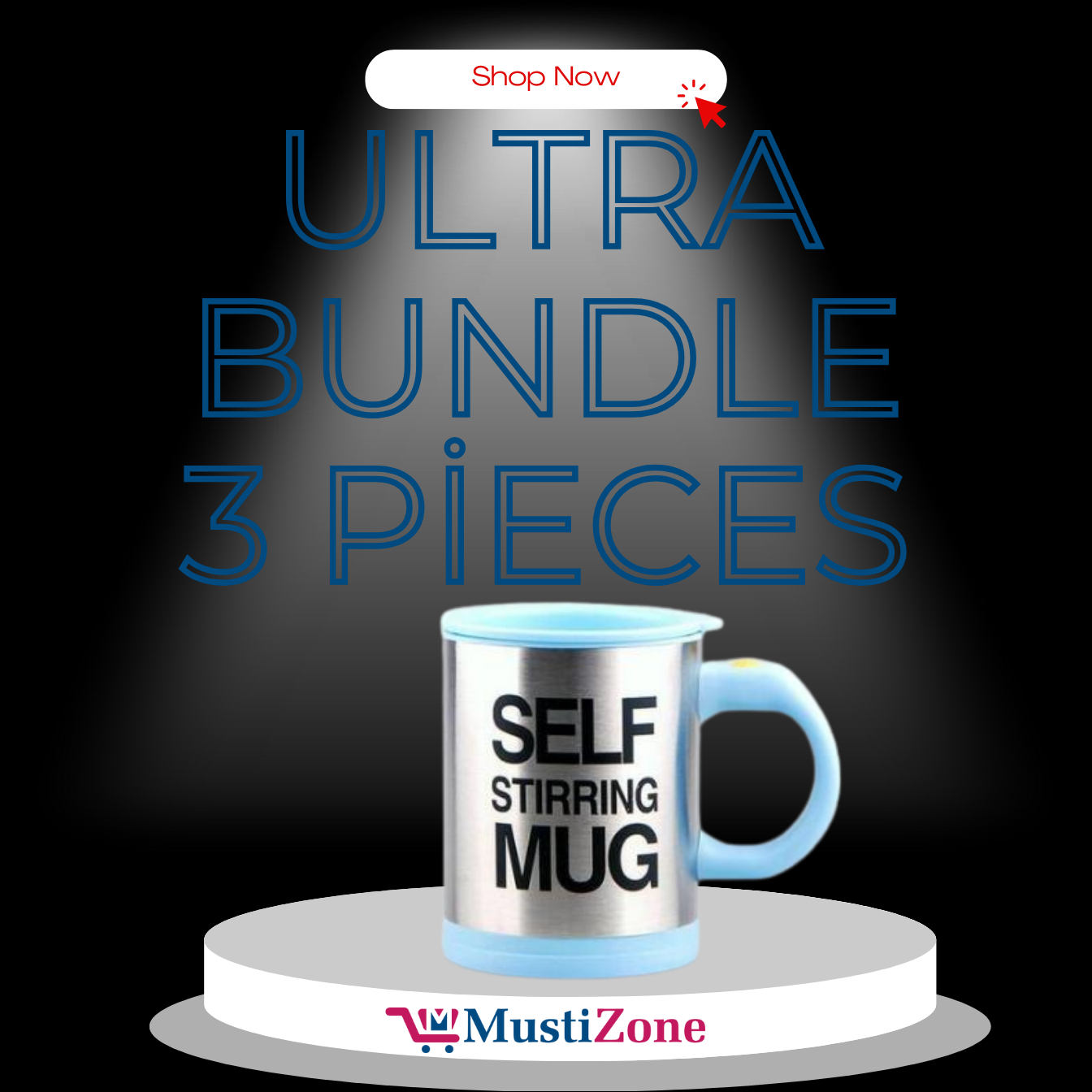 Self Stirring Coffee Mug with Magnetic Stirrer – Stainless Steel, Effortless Mixing