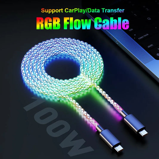 RGB Light Charging Cable – Fast, Durable, Stylish