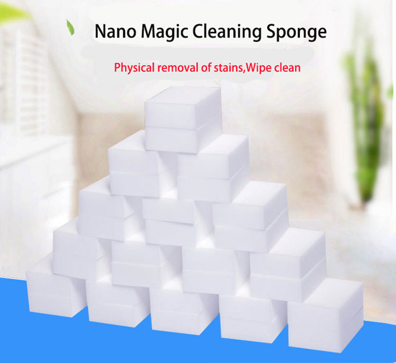 Magic Cleaning Sponges – 50/100pcs Eco-Friendly Eraser Pads for All Surfaces