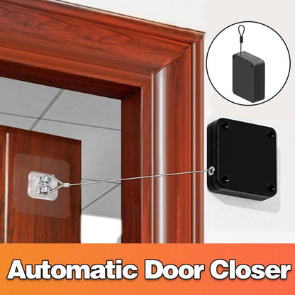 Automatic Door Closer with Strong Tension – No-Drill, Silent & Easy Installation