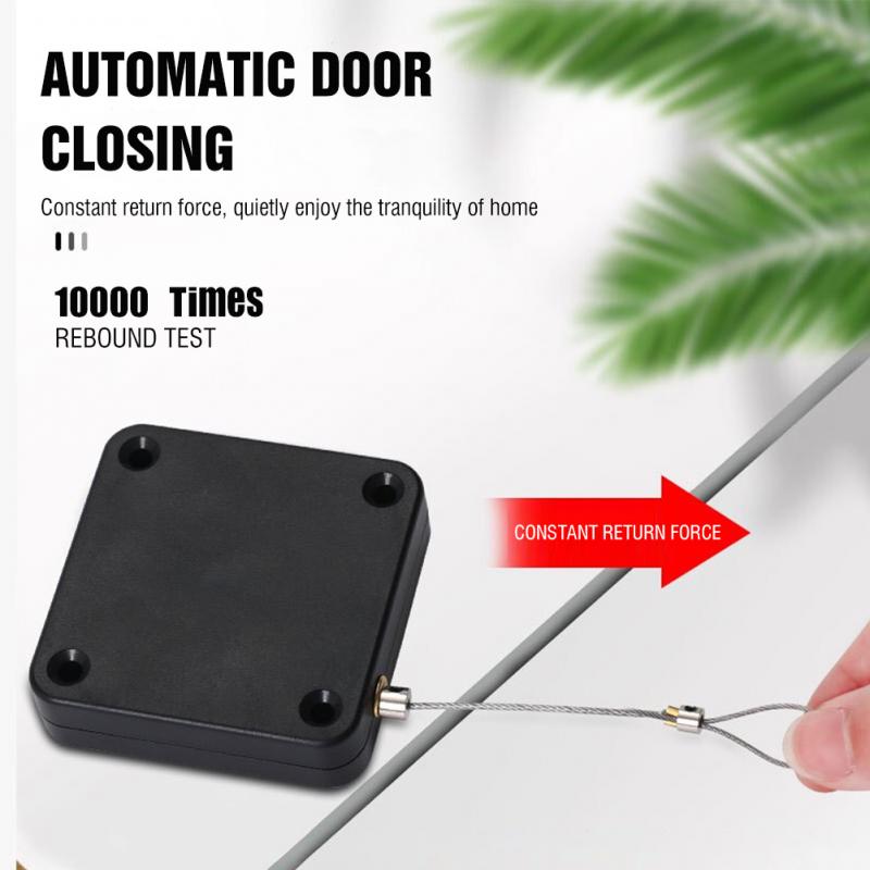 Automatic Door Closer with Strong Tension – No-Drill, Silent & Easy Installation
