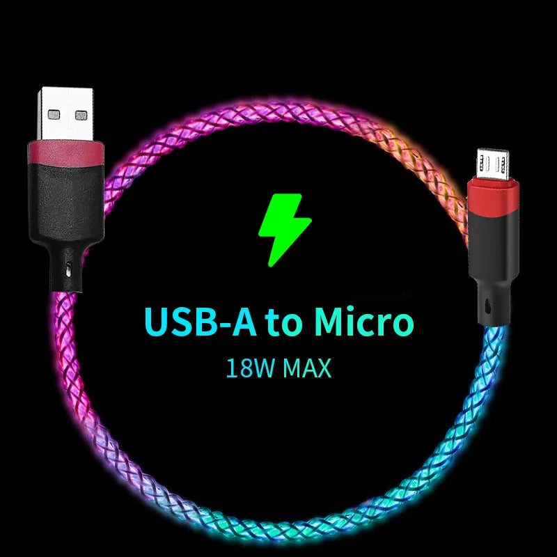 RGB Light Charging Cable – Fast, Durable, Stylish