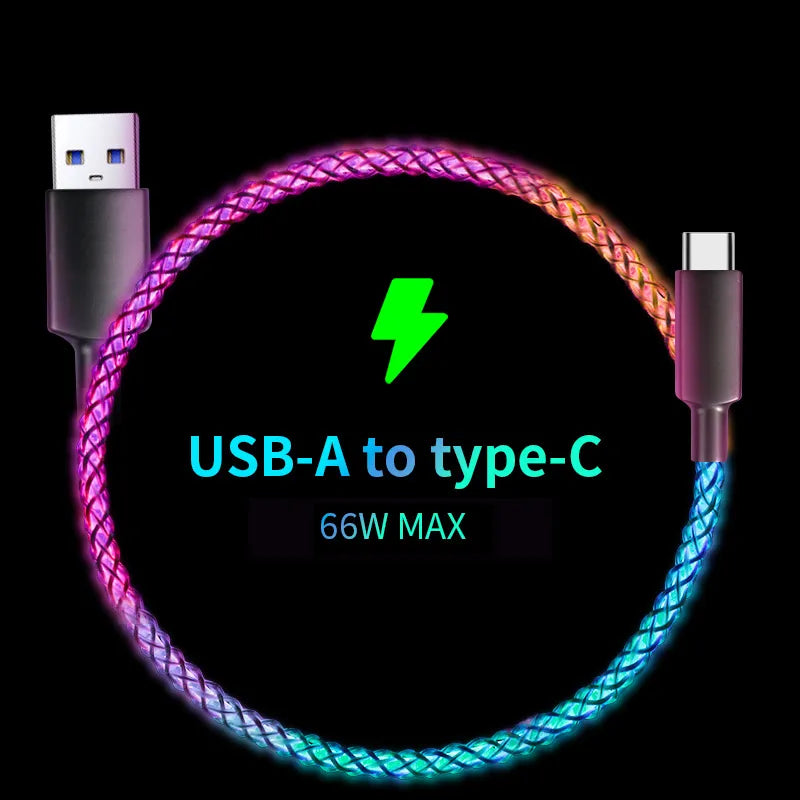 RGB Light Charging Cable – Fast, Durable, Stylish