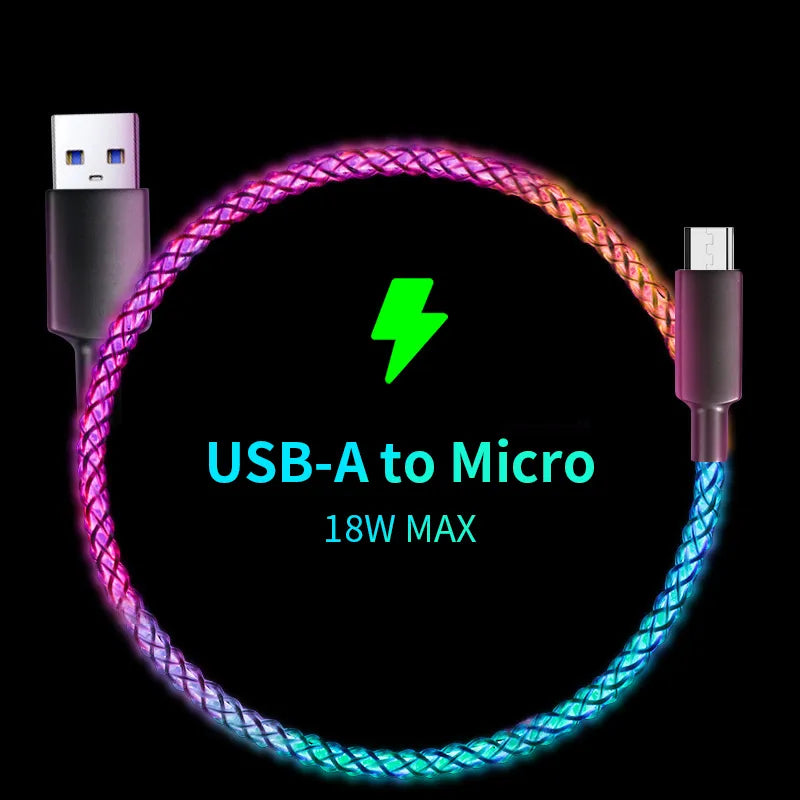 RGB Light Charging Cable – Fast, Durable, Stylish